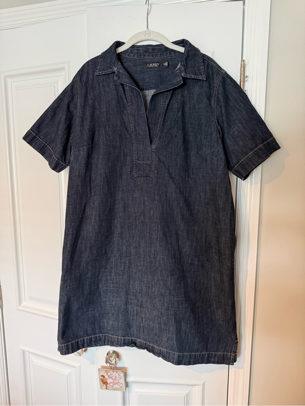 Lauren Ralph Lauren Indigo Denim Polo Shirt Dress